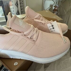 Adidas Women's Soft Pink Knit Sneakers